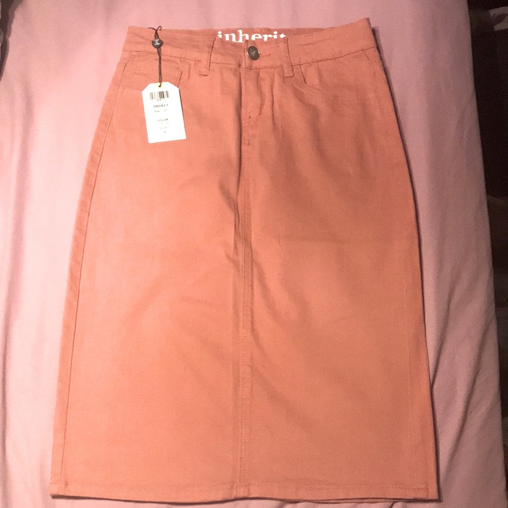 Remi denim midi skirt